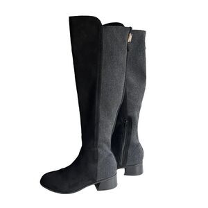 Unisa Two Tone Black and Gray Knee High Boots - Sz 8.5 Excellent Condition